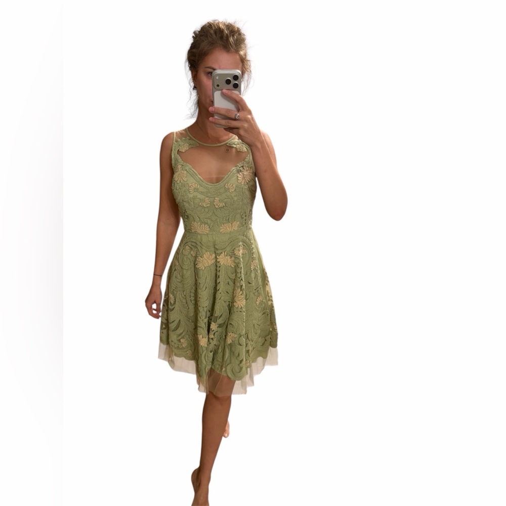 Anthropologie Embroidered Panna Dress by Pankaj & Nidhi Size 2